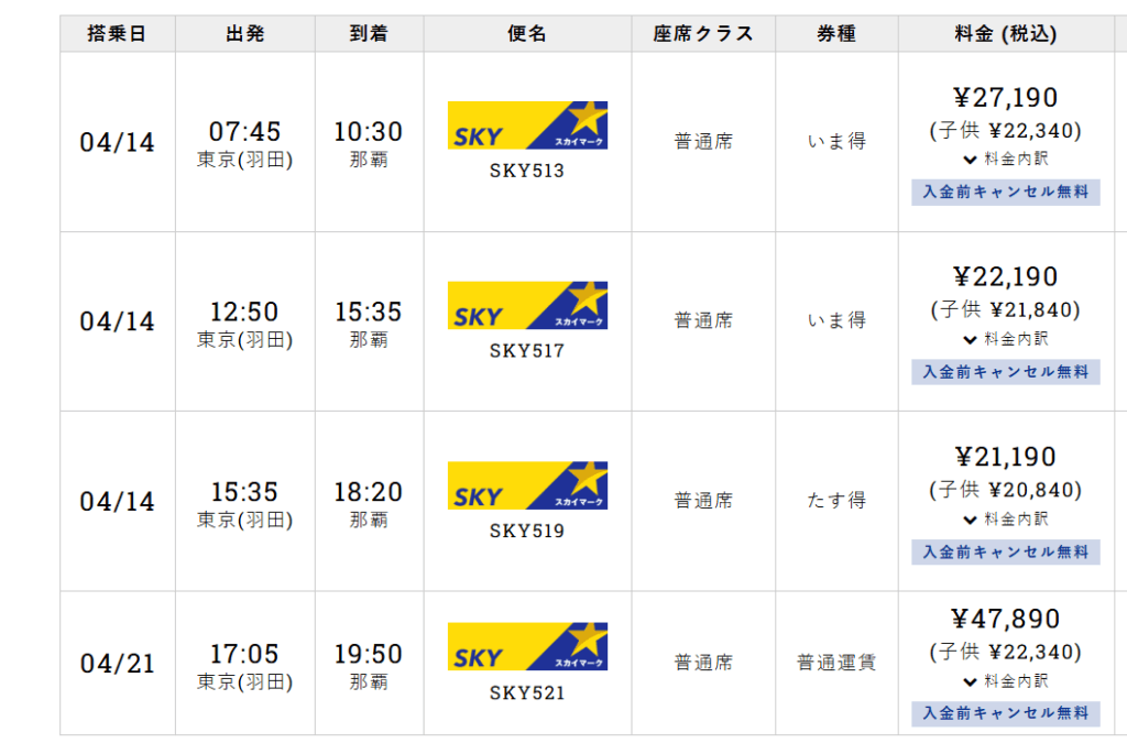 スカイマーク たす得