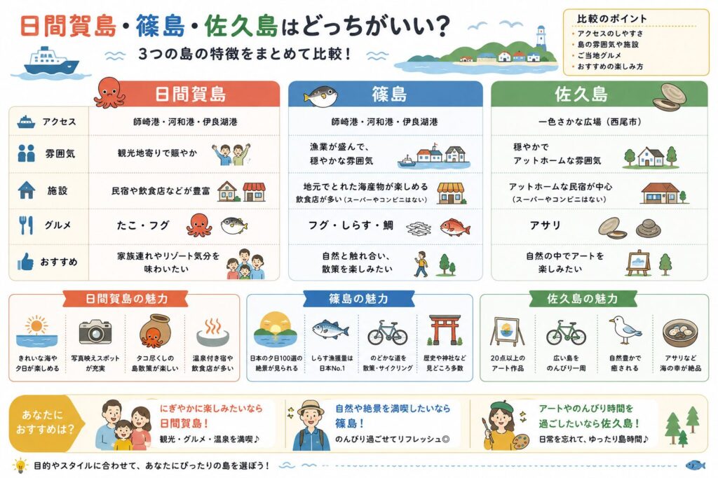 日間賀島 佐久島 どっちがいい